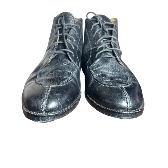 Mezlan Berlin Black Leather Lace Up Boots - Size 9 W - Picture 9 of 14